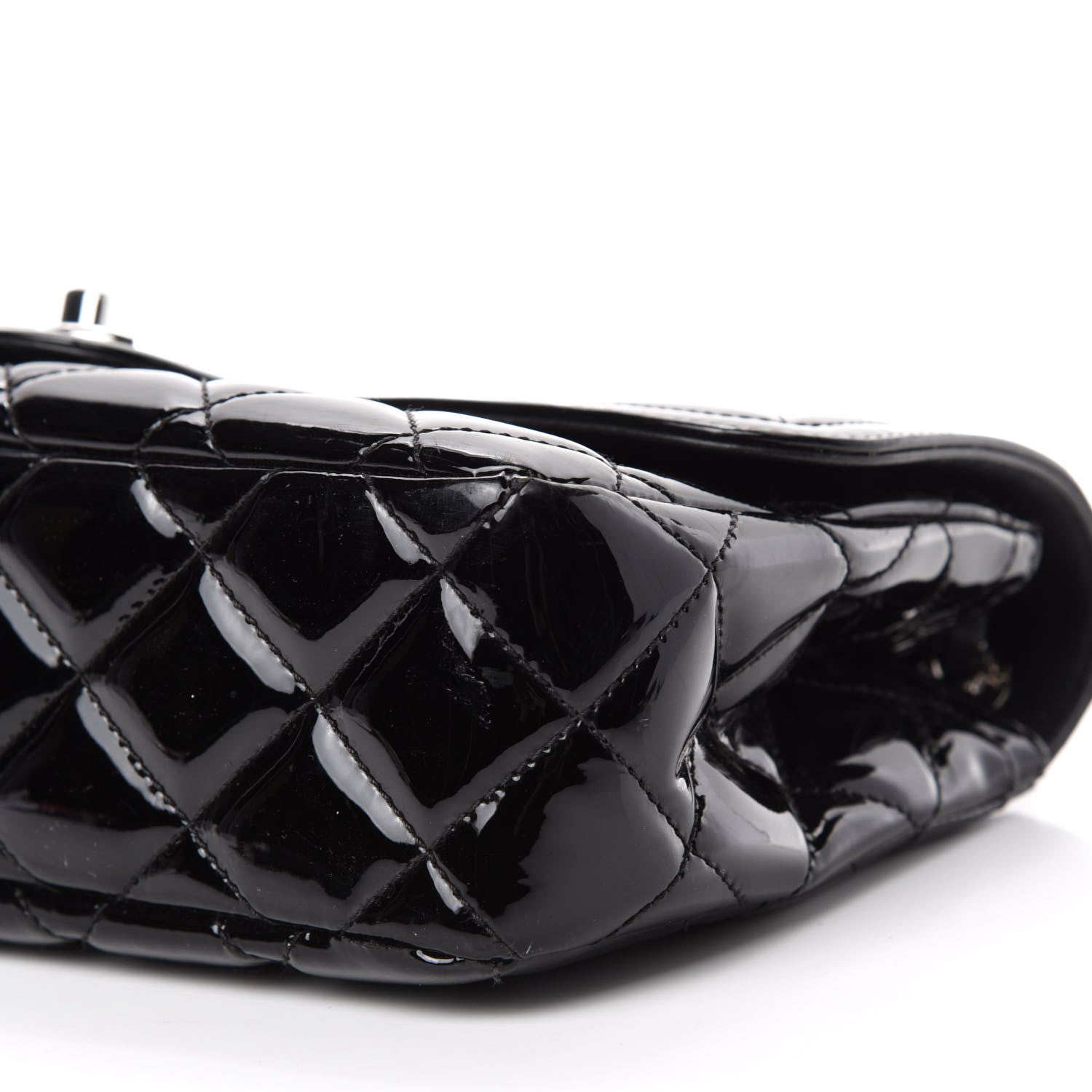 Chanel Patent Quilted Large Coco Shine Flap Black 8 of 20