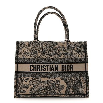 Christian Dior Canvas Embroidered Small Dioriviera Toile De Jouy Book Tote Beige 1 of 9