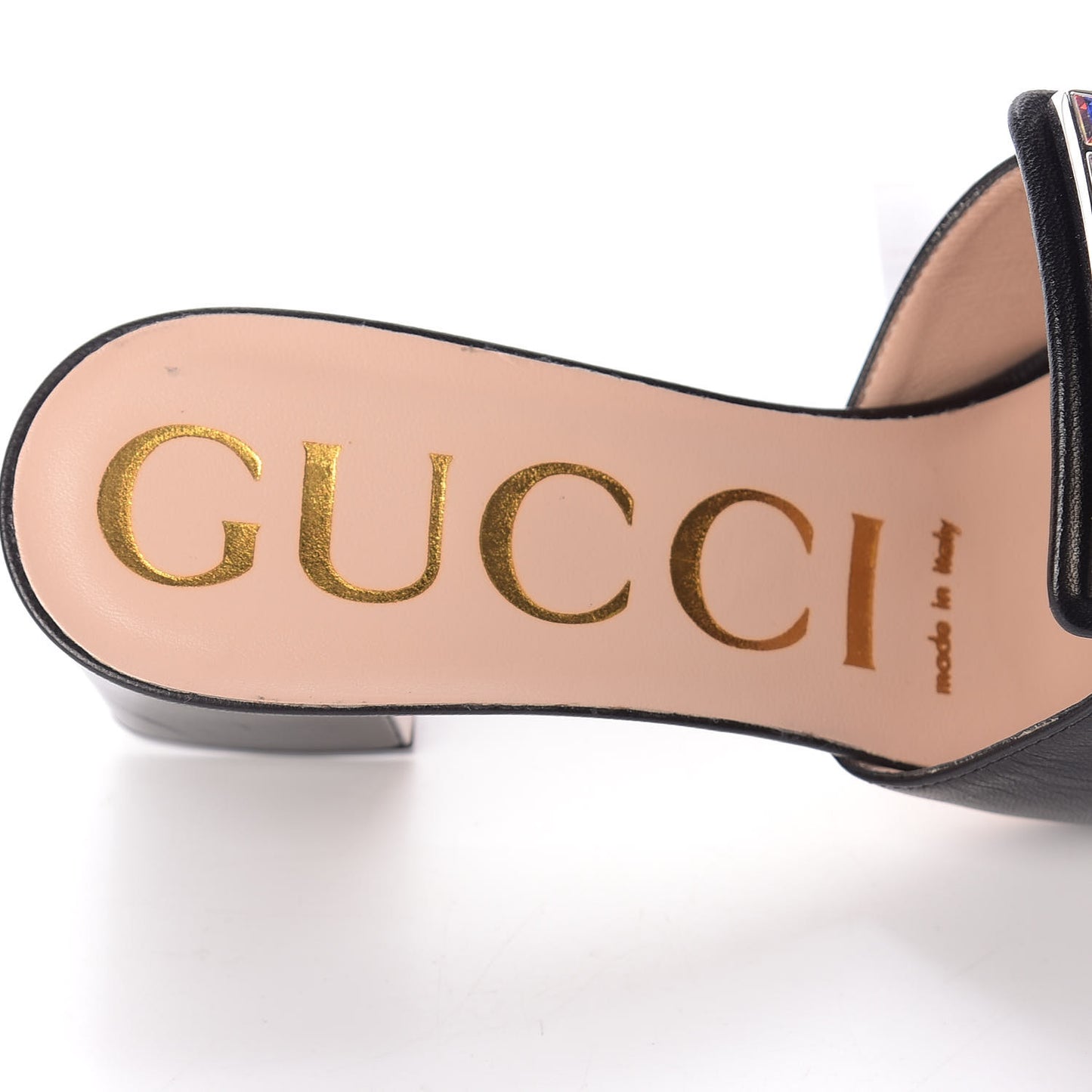 Malaga Kid Crystal Square G Madelyn Mules 36.5 Black