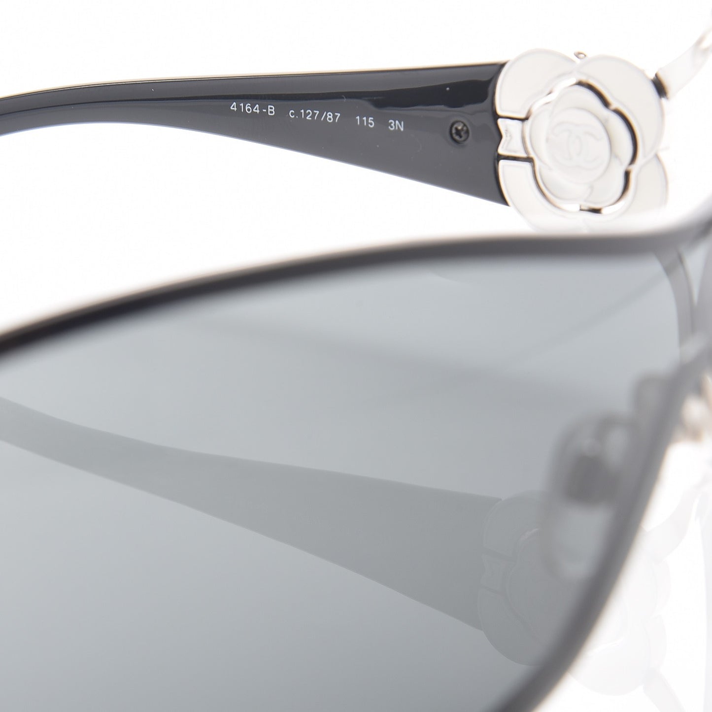Swarovski Crystal Camellia CC Sunglasses 4164-B Black