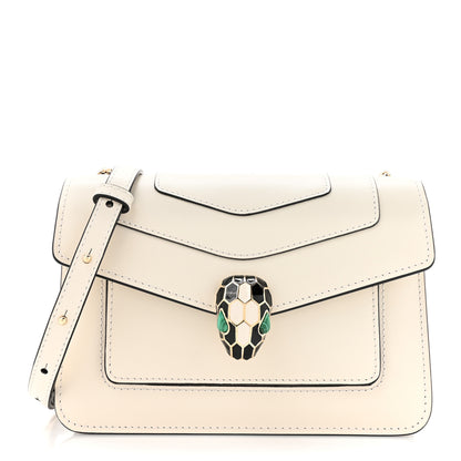 Bulgari Calfskin Serpenti Forever Small Crossbody Bag White Agate 1 of 11