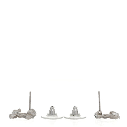 Chanel Crystal Large CC Earrings Silver 3 of 5