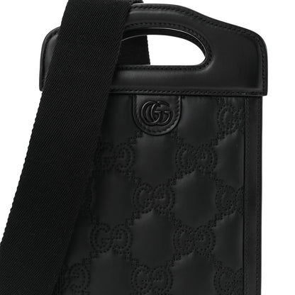 Gucci Nylon Calfskin Enamel GG Matelasse Mini Top Slip Handle Crossbody Bag Black 8 of 10