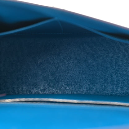 Hermes Epsom Kelly Sellier 32 Bleu Frida 5 of 10