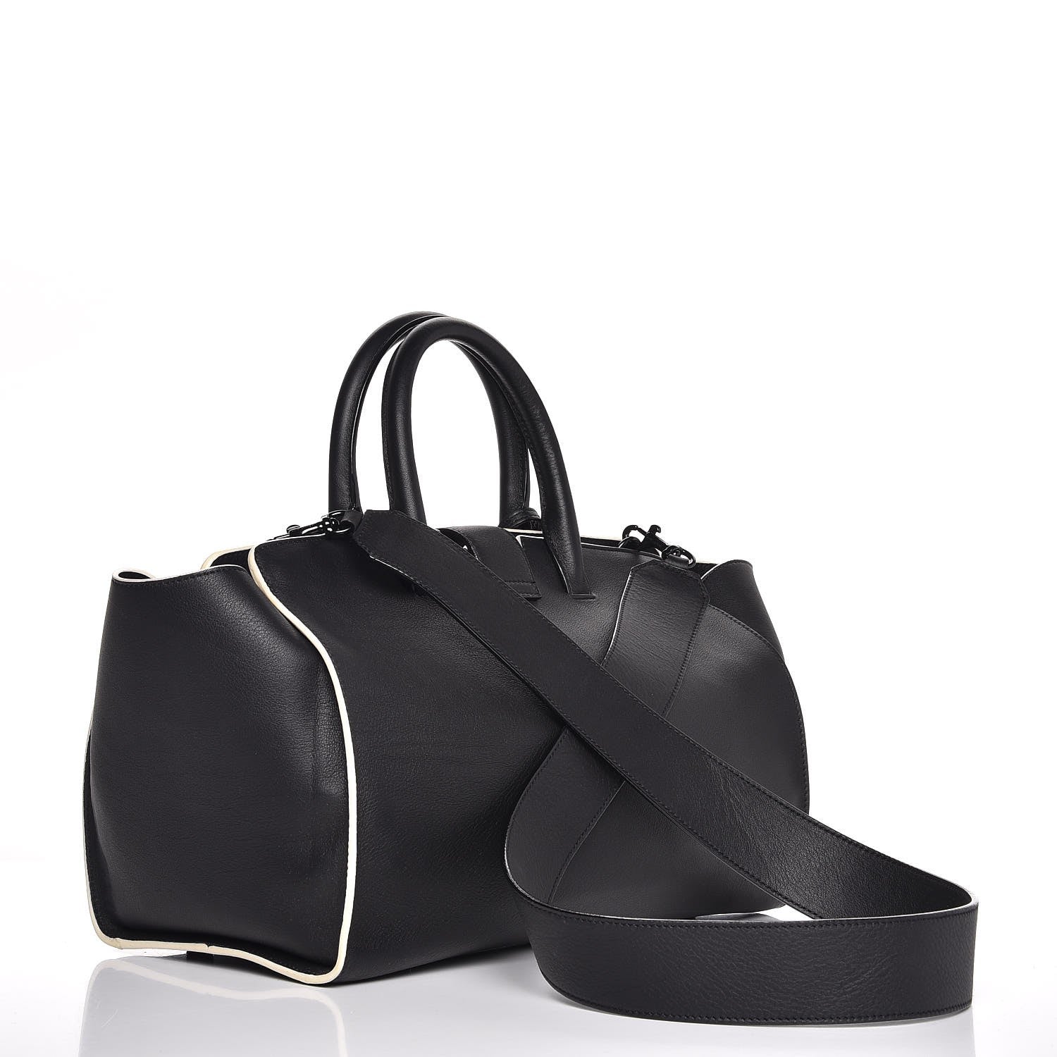 Saint Laurent Calfskin Small Monogram Downtown Cabas Black 3 of 7