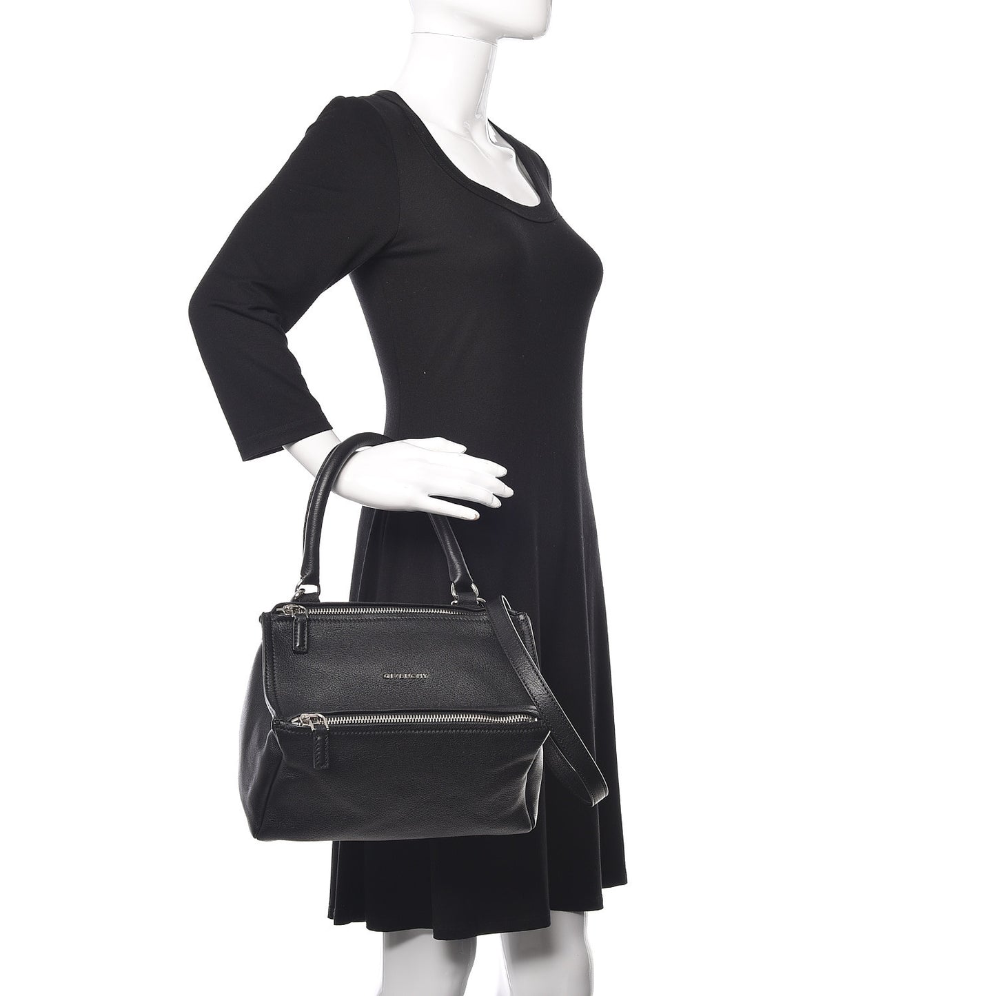 Sugar Goatskin Small Pandora Black