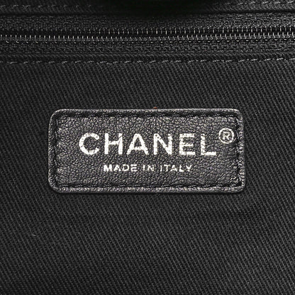 Chanel Denim Large Deauville Tote Blue Orange 7 of 10