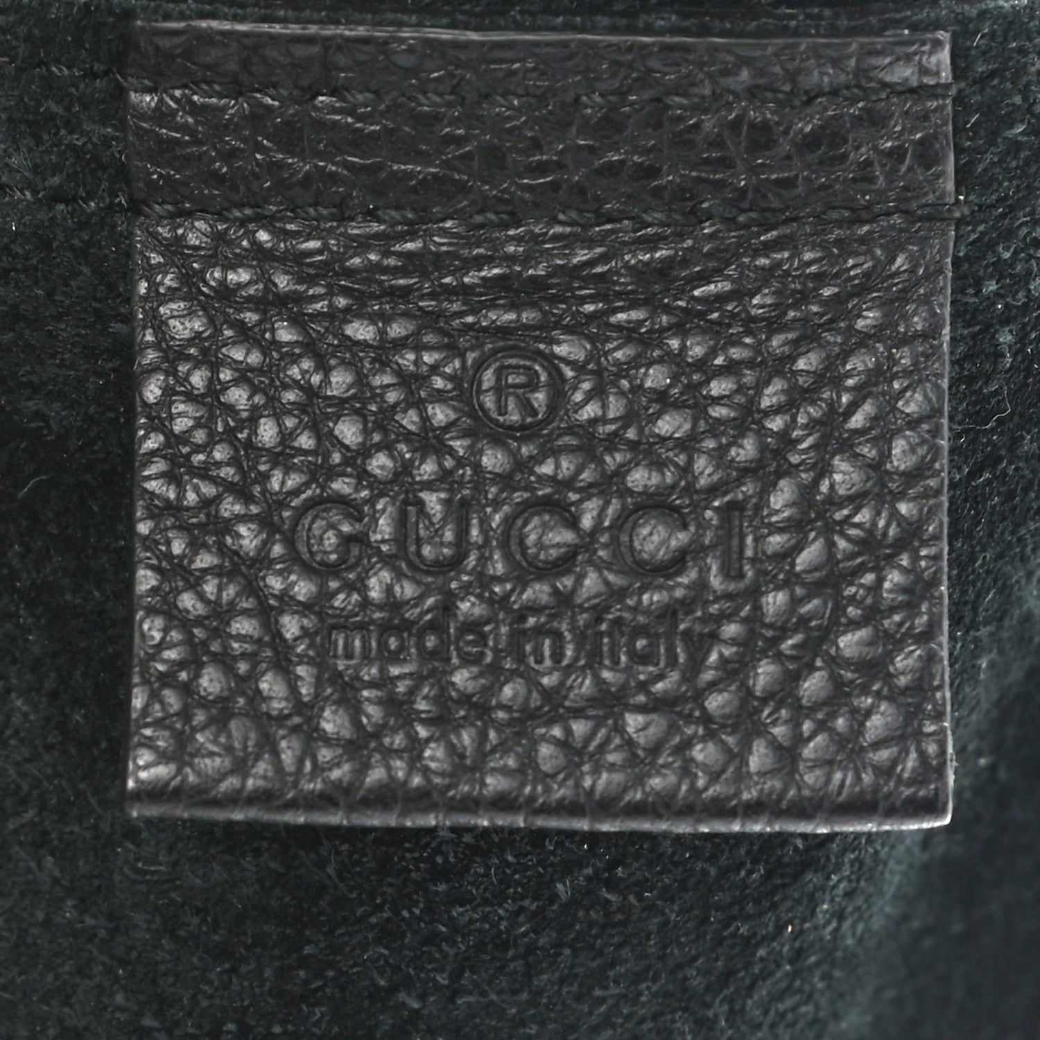 Gucci Pebbled Calfskin Large Logo Portfolio Clutch Black 6 of 8