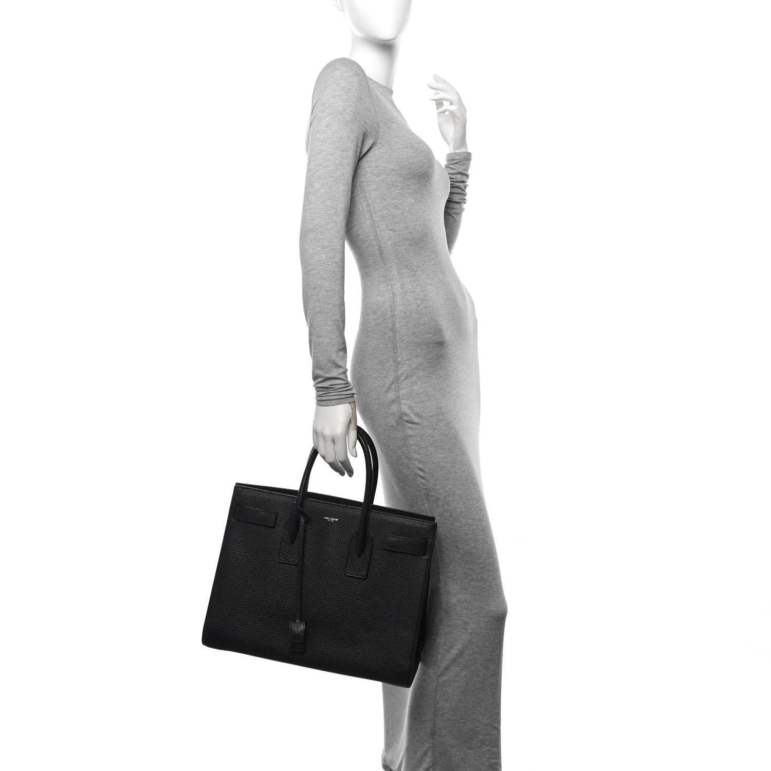 Saint Laurent Grained Calfskin Large Sac De Jour Carryall Black 2 of 10