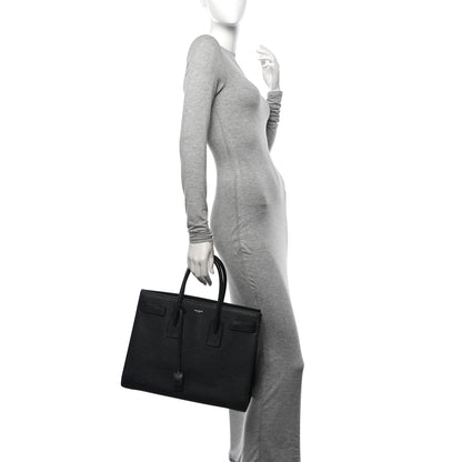 Saint Laurent Grained Calfskin Large Sac De Jour Carryall Black 2 of 10