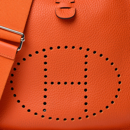 Hermes Taurillon Clemence Evelyne III PM Feu 10 of 11