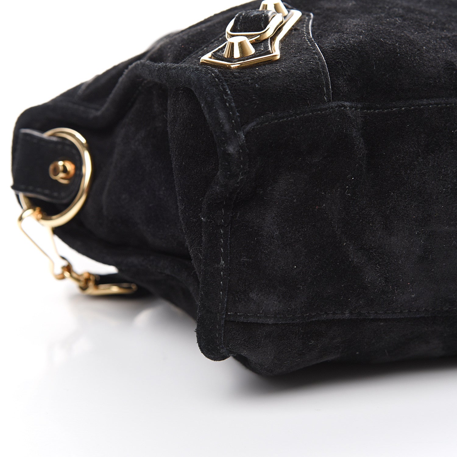Balenciaga Suede Gold Metallic Edge Hardware S City Black 8 of 10