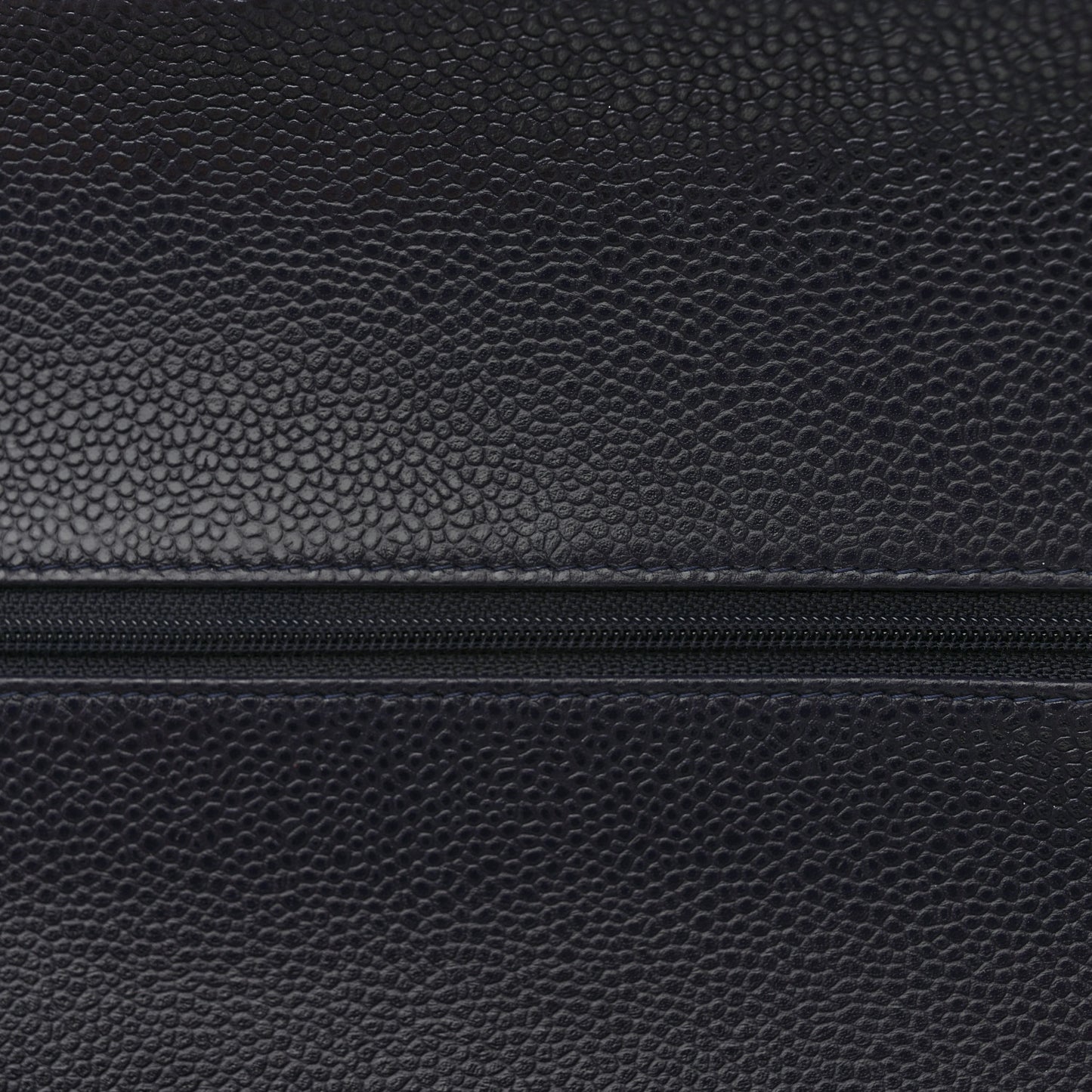 Caviar Quilted Jumbo Double Flap Navy Blue