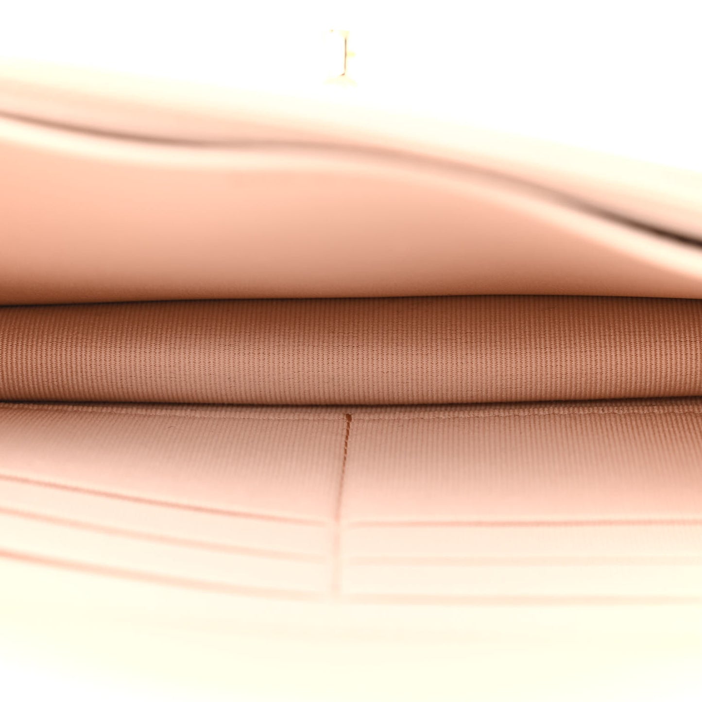 Lambskin Quilted Trendy CC Wallet On Chain WOC Light Beige