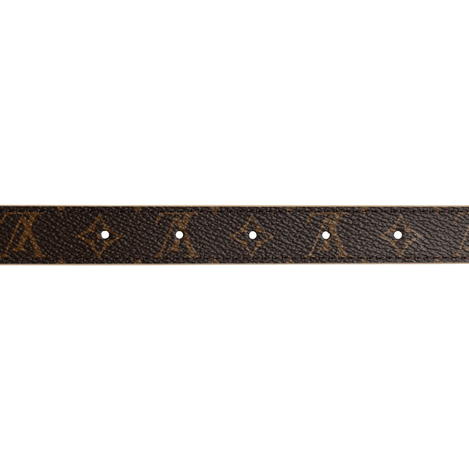 Louis Vuitton Calfskin Monogram 20mm LV Iconic Reversible Belt 75 30 Arizona Beige 4 of 6