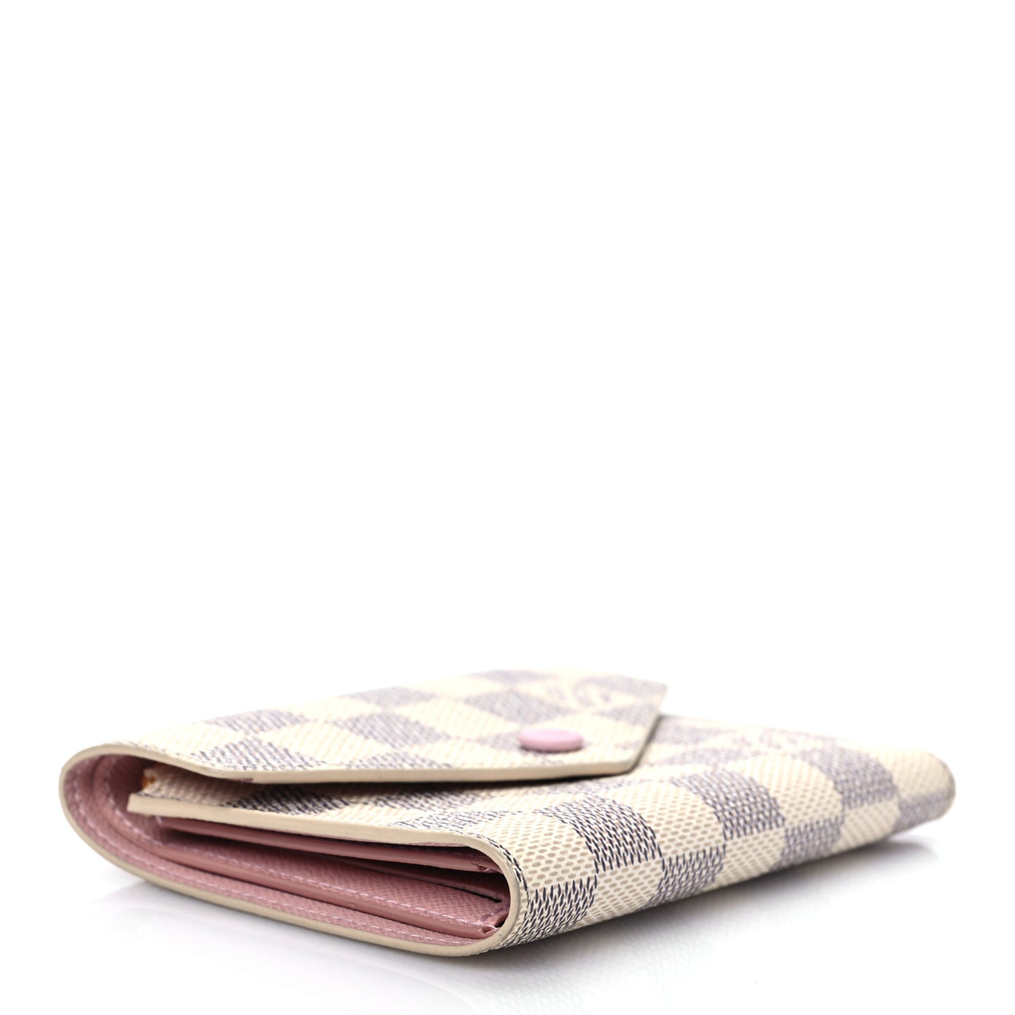Damier Azur Victorine Wallet Rose Ballerine