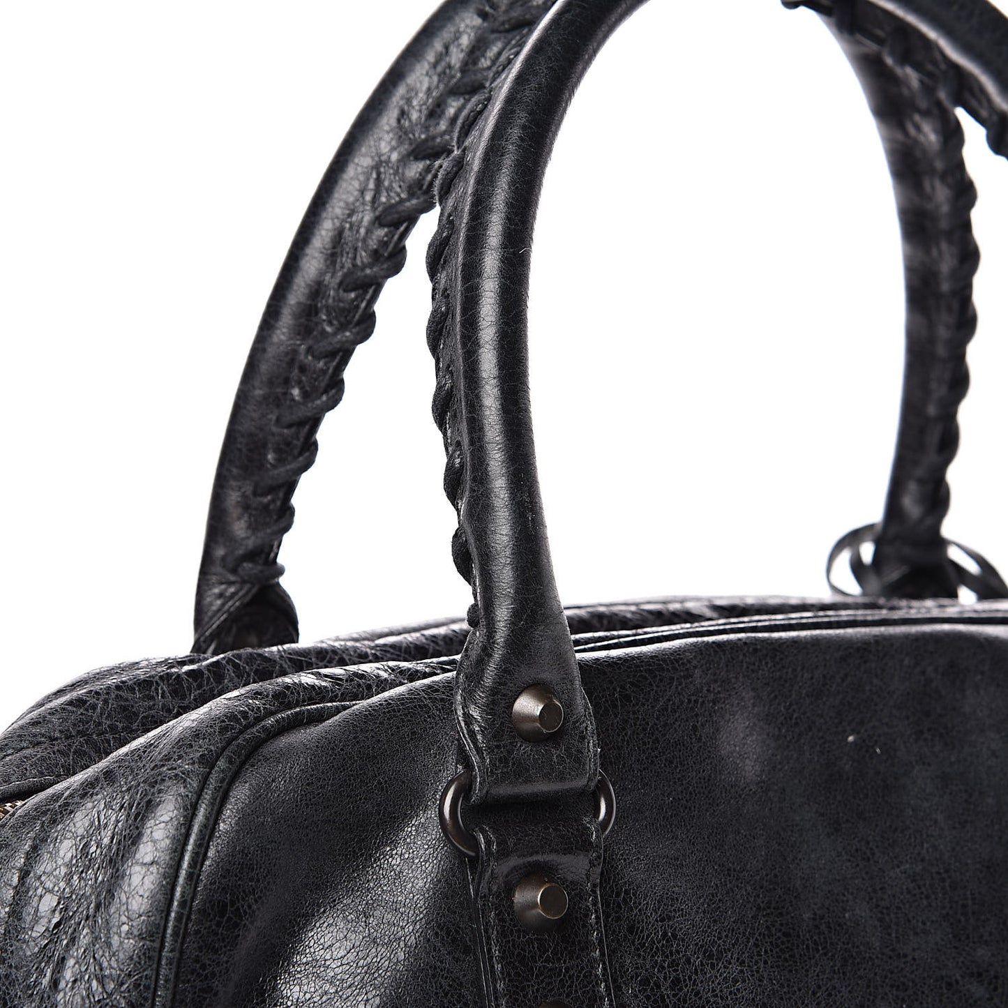 Agneau Classic Hardware Shoulder Bag Black