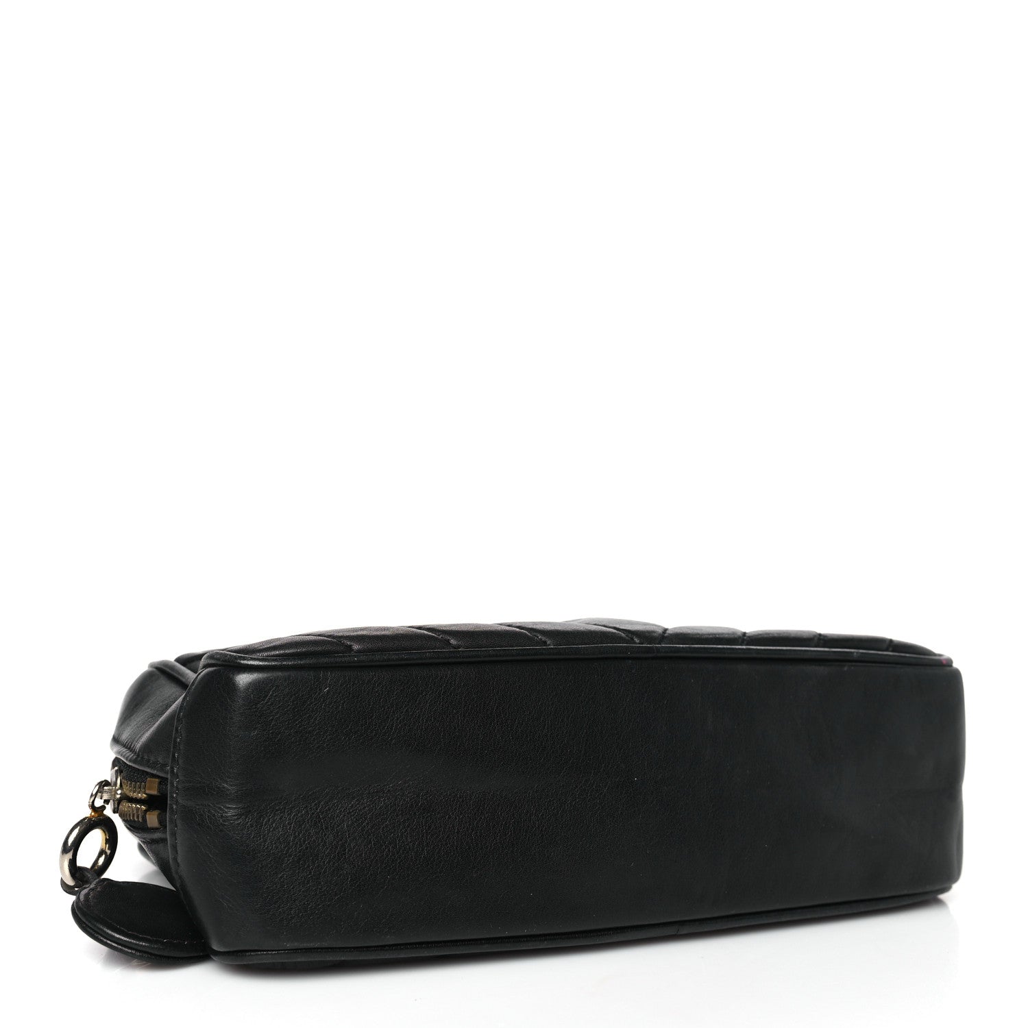 Chanel Lambskin Chevron Quilted Small Camera Case Black 4 of 10