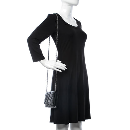 Chanel Lambskin Quilted Wallet On Chain WOC Black 2 of 13