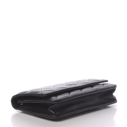 Chanel Lambskin Quilted Wallet On Chain WOC Black 4 of 13