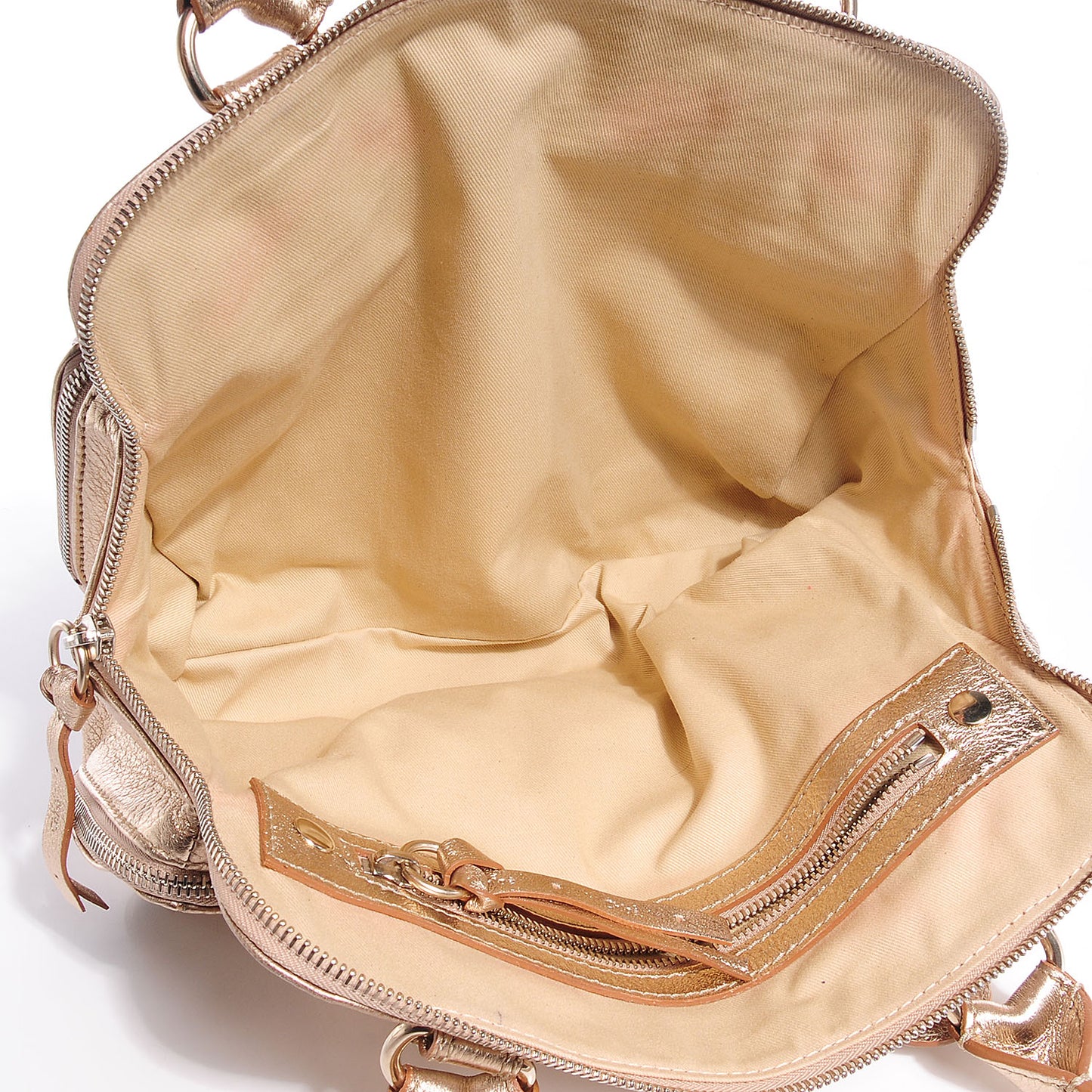 Lambskin Quilted Large Bay Tote Rose Gold