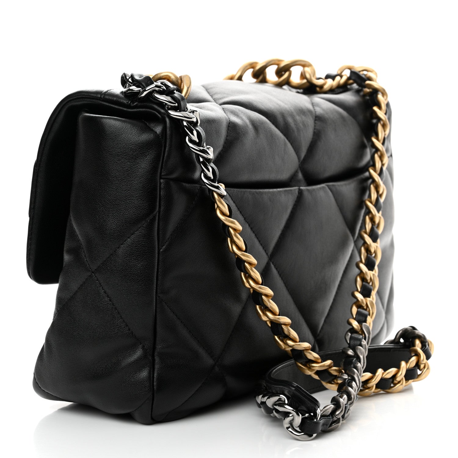 Chanel Lambskin Quilted Large Chanel 19 Flap Black 3 of 13