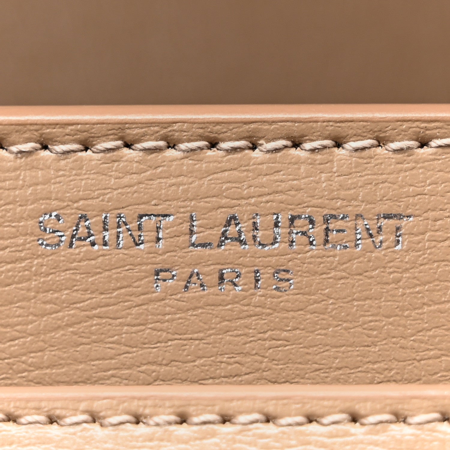 Saint Laurent Calfskin Medium Monogram Sunset Dark Beige 6 of 10