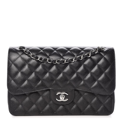 Chanel Caviar Quilted Jumbo Double Flap Black 1 of 10