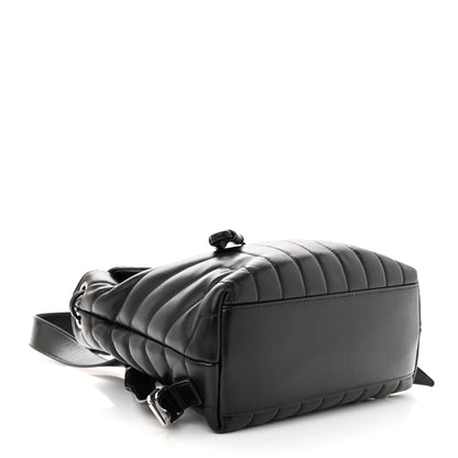 Saint Laurent Calfskin Y Quilted Monogram Small Loulou Backpack Black 4 of 14