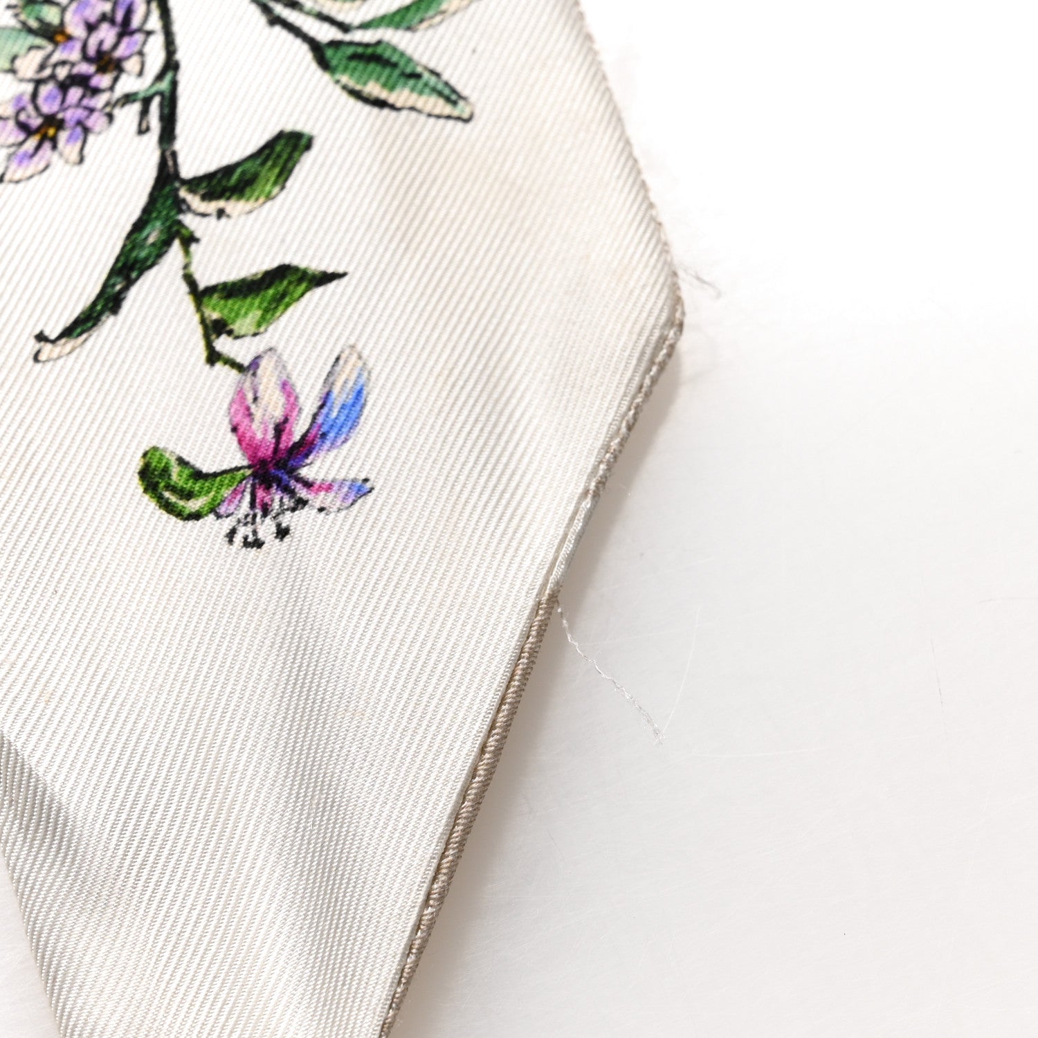 Christian Dior Silk Twill D-Floral Mitzah Scarf White Multicolor 5 of 5