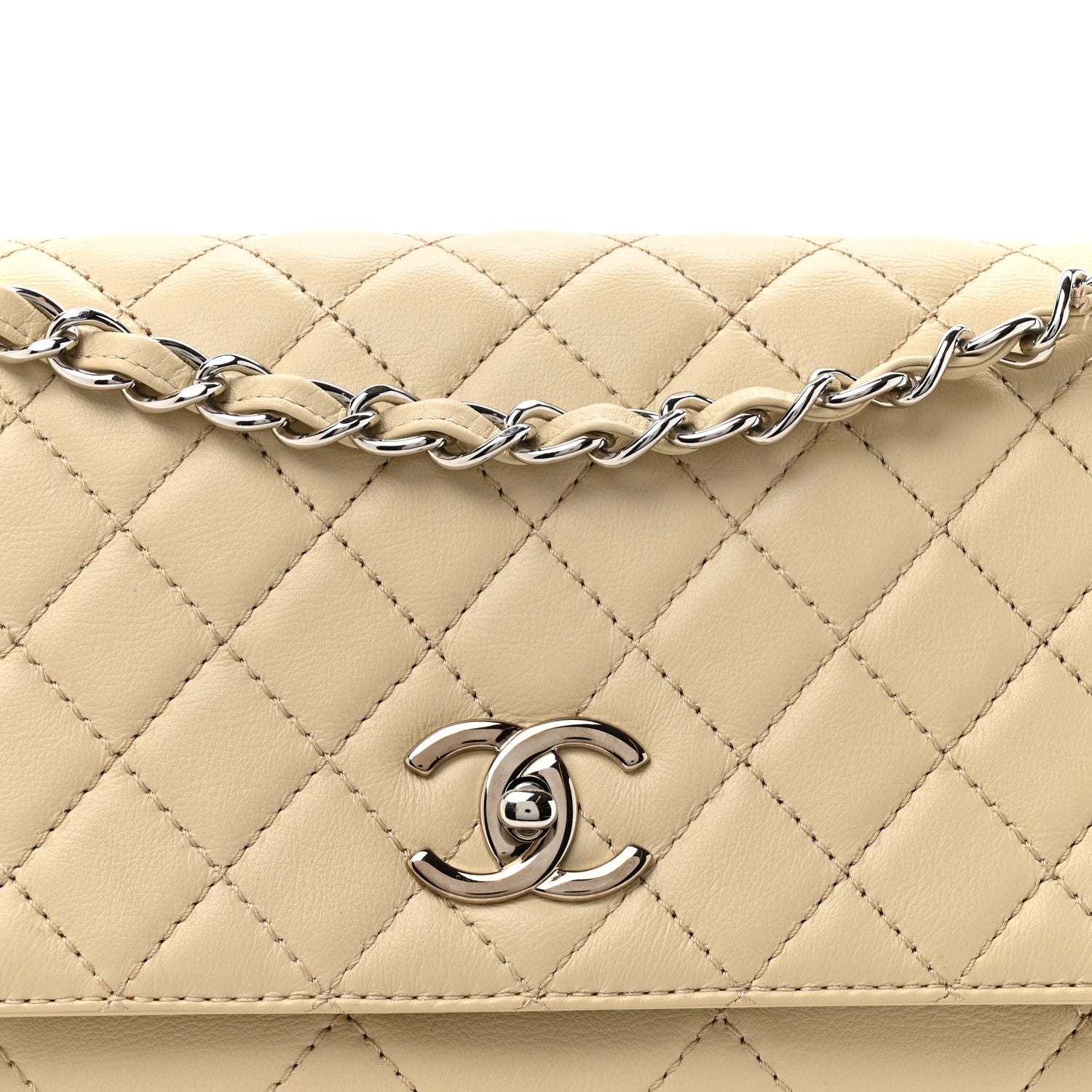 Chanel Calfskin Quilted In the Business Flap Bag Light Beige 8 of 10