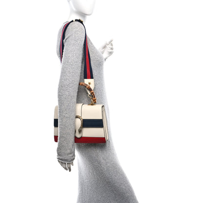 Gucci Calfskin Bamboo Web Medium Dionysus Top Handle Bag White Blue Hibiscus Red 2 of 10