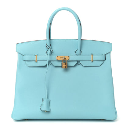 Hermes Epsom Birkin 35 Bleu Atoll 1 of 9