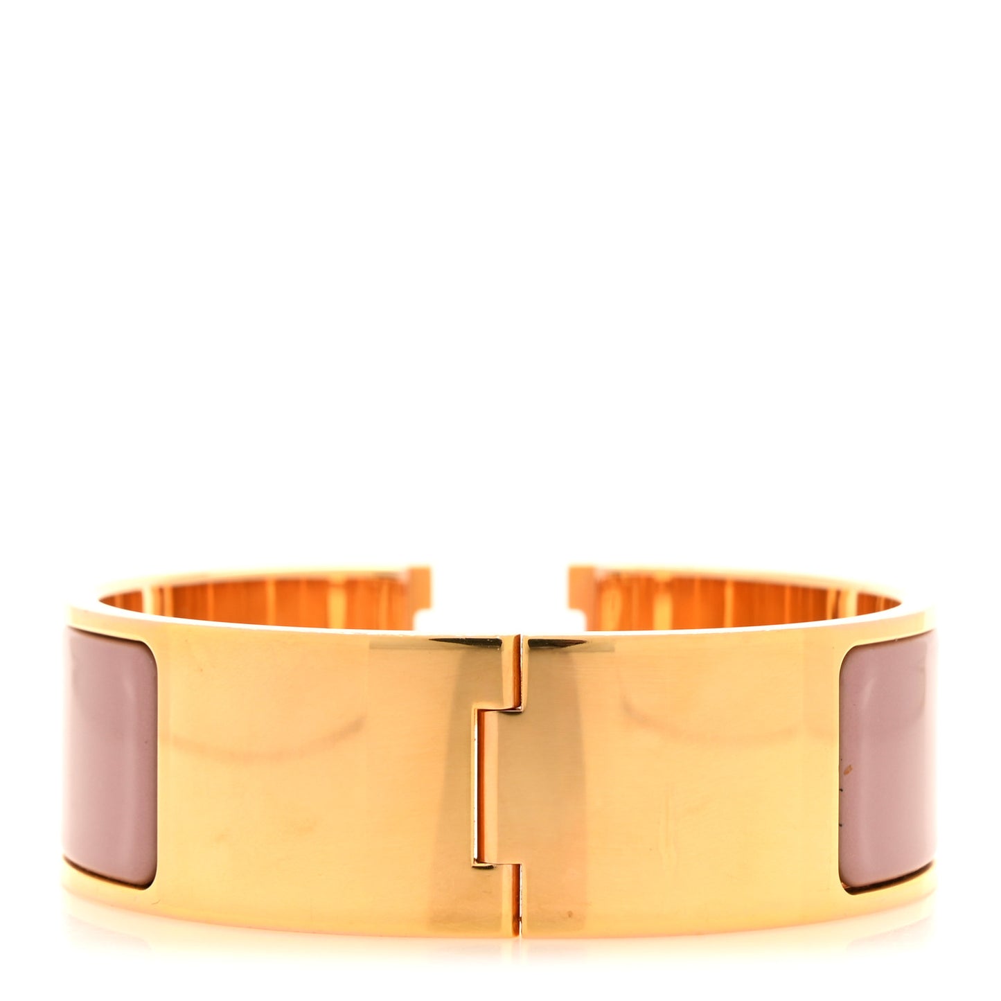 Enamel Wide Clic Clac H Bracelet Rose Velours