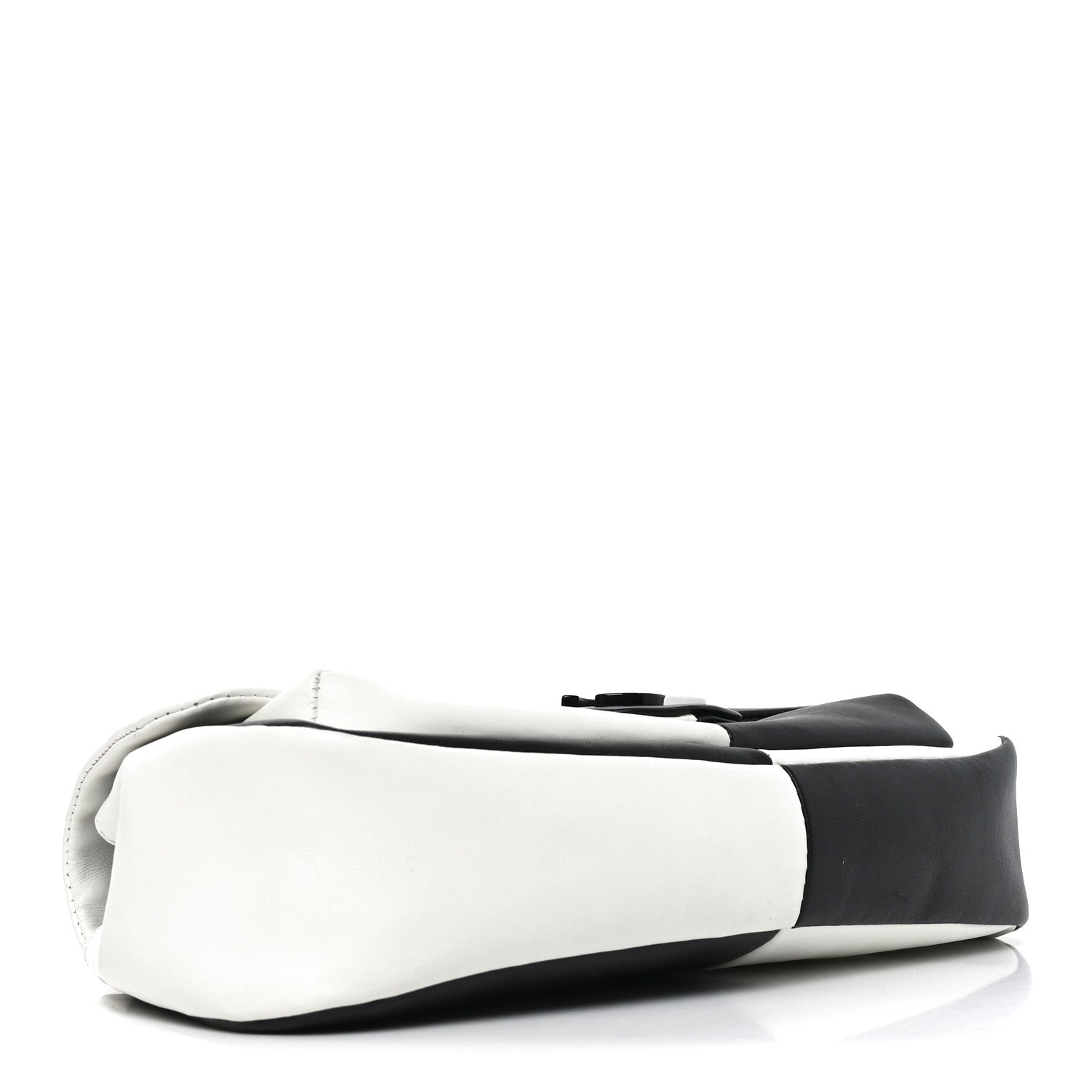 Chanel Lambskin Geometric Patchwork Mini Flap Black White 4 of 10