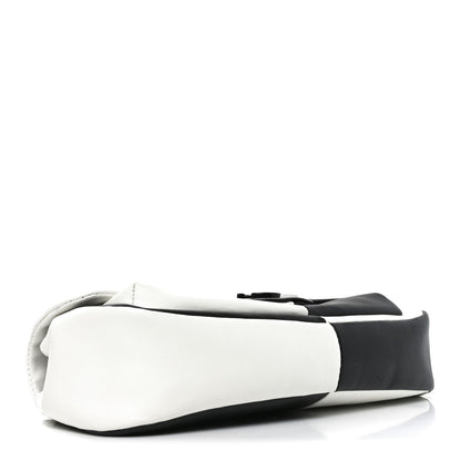 Chanel Lambskin Geometric Patchwork Mini Flap Black White 4 of 10