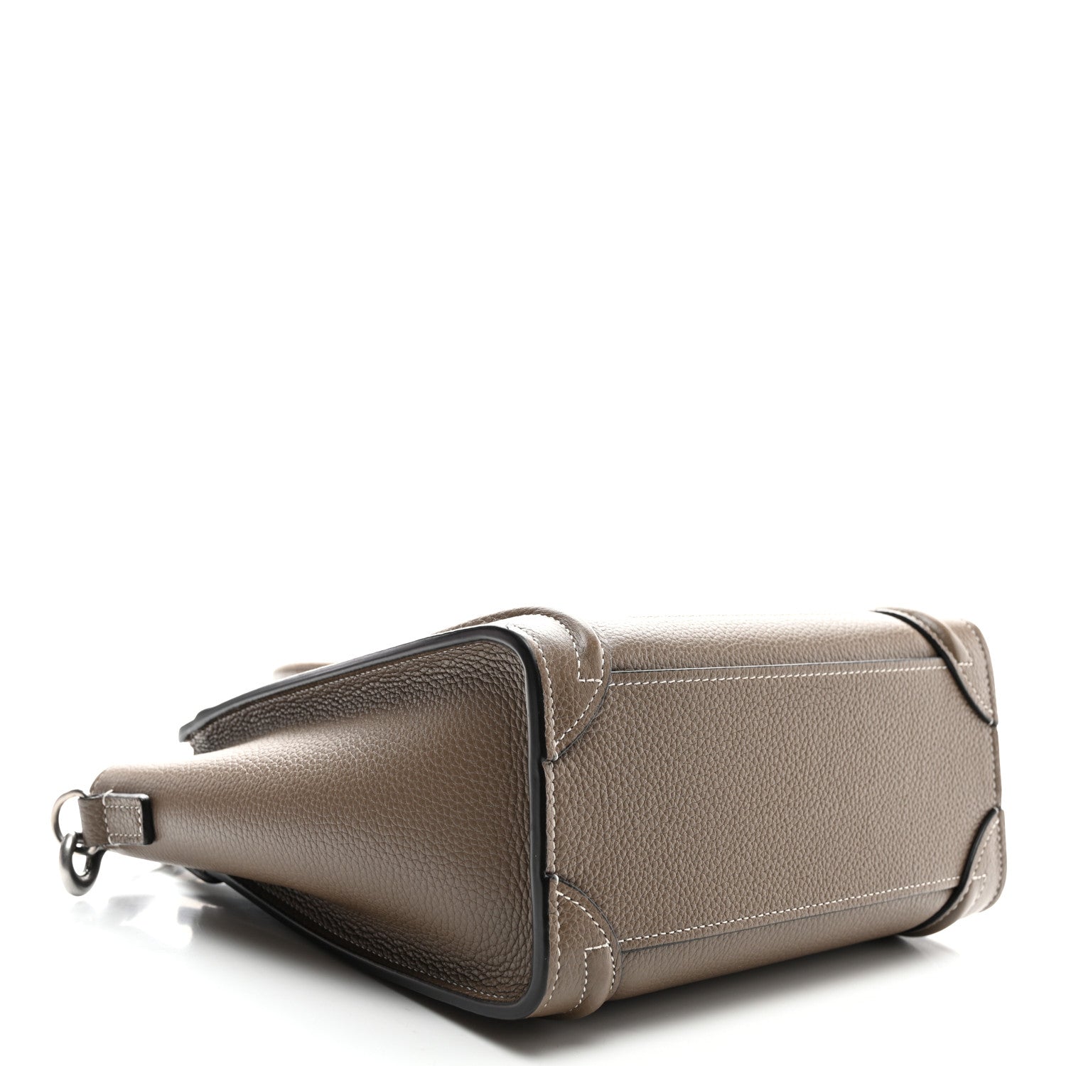 Celine Drummed Calfskin Nano Luggage Souris 4 of 10