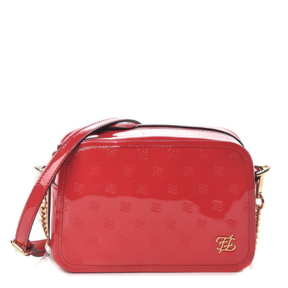 Fendi Vitello Vernice Mou Karligraphy Embossed Camera Case Rosso Cardinale 1 of 8