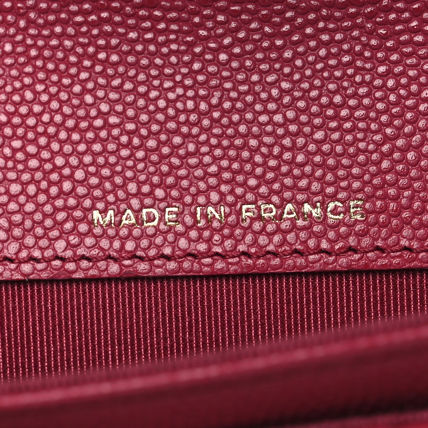 Caviar Quilted Flap Card Holder Wallet Red