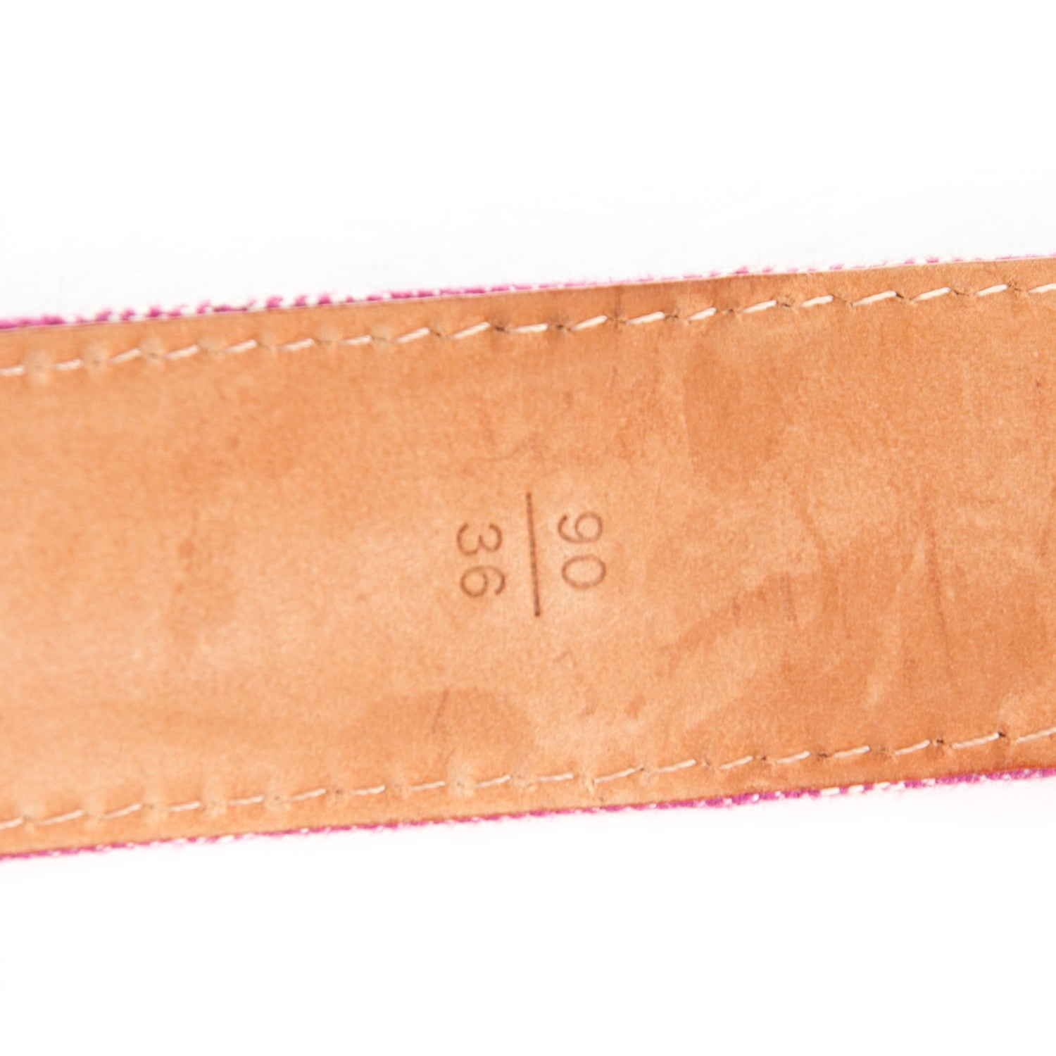 Louis Vuitton Denim Monogram Belt 90 36 Fuchsia 3 of 7