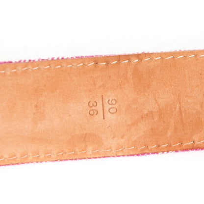 Louis Vuitton Denim Monogram Belt 90 36 Fuchsia 3 of 7