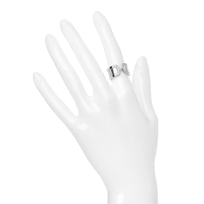 Cartier 18K White Gold Diamond 10mm Logo De Ring 49 5 2 of 4