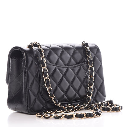 Chanel Lambskin Quilted Mini Rectangular Flap Black 3 of 8