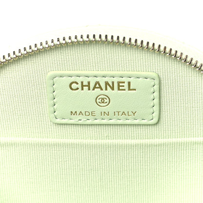 Chanel Caviar Quilted Round Handle With Care Vanity With Chain Light Green 7 of 10