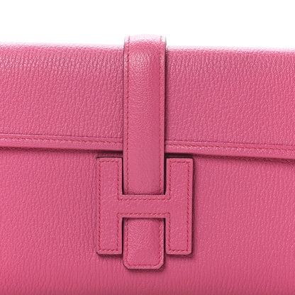 Hermes Chevre Mysore Jige Elan 29 Clutch Rose Shocking 8 of 8