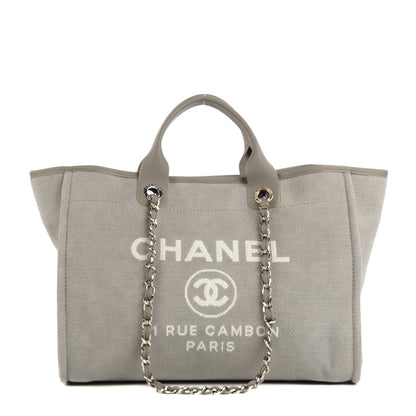 Chanel Canvas Deauville Large Tote Grey 1 of 8