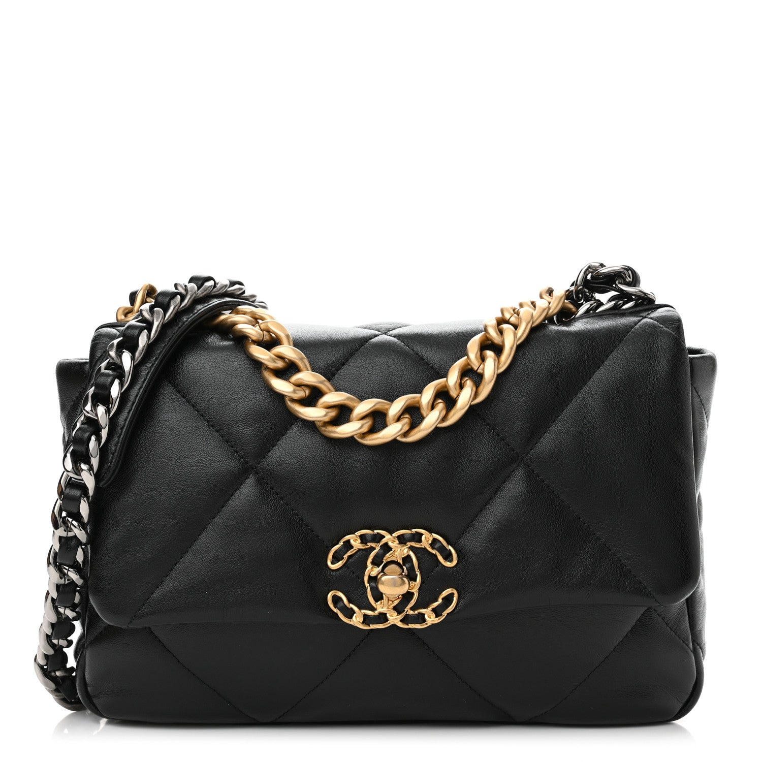 Chanel Lambskin Quilted Medium Chanel 19 Flap Black 1 of 11