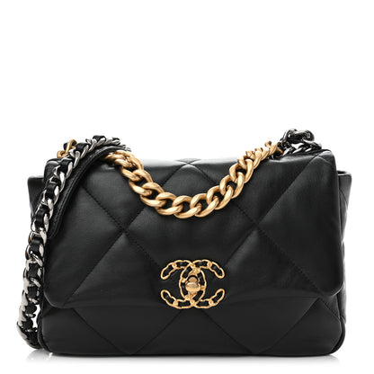 Chanel Lambskin Quilted Medium Chanel 19 Flap Black 1 of 11