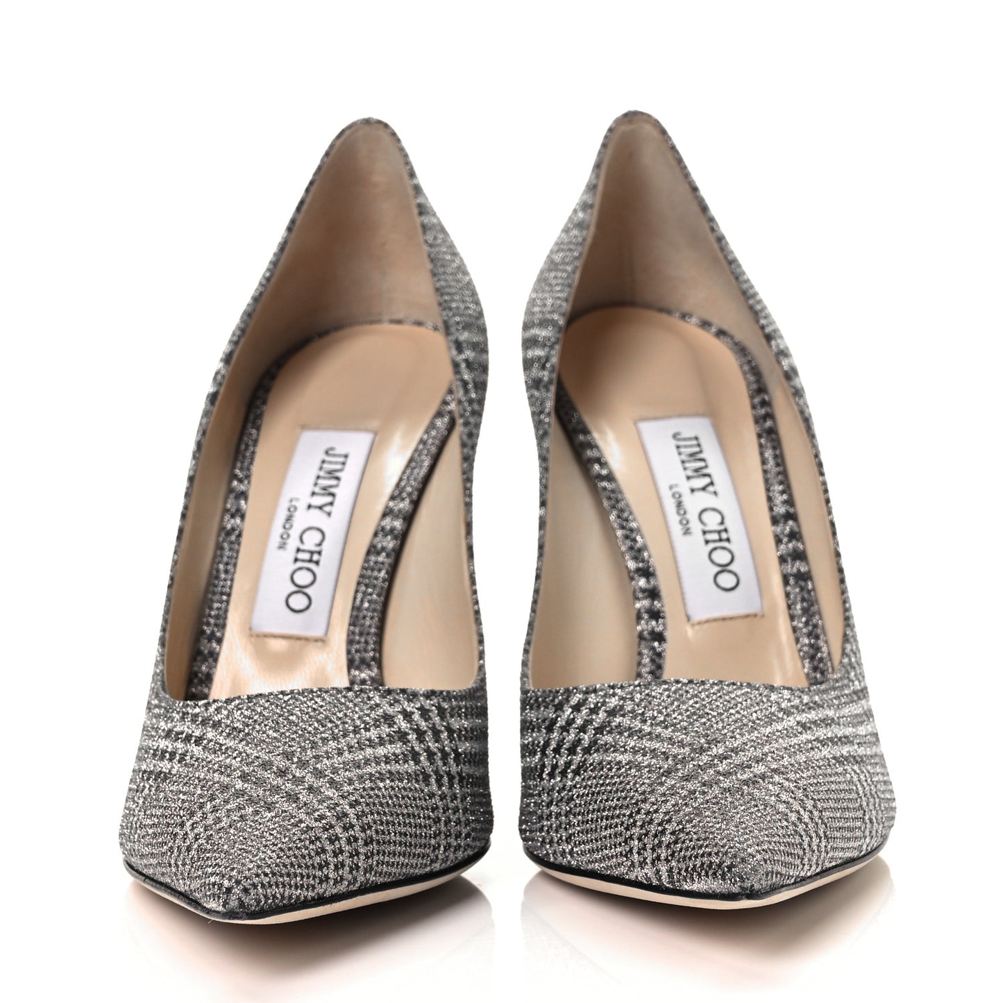 Prince Of Stars Glitter Fabric Love 100 Pumps 37.5 Silver