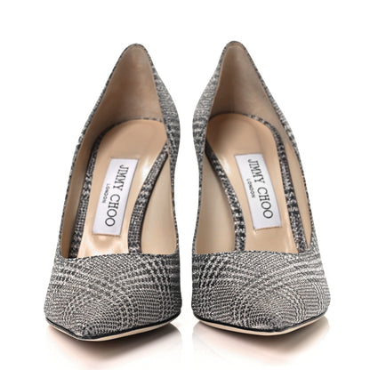 Jimmy Choo Prince Of Stars Glitter Fabric Love 100 Pumps 37.5 Silver 2 of 8